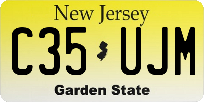 NJ license plate C35UJM
