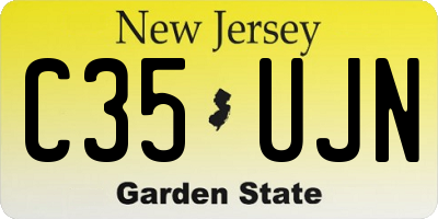 NJ license plate C35UJN