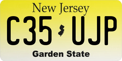 NJ license plate C35UJP