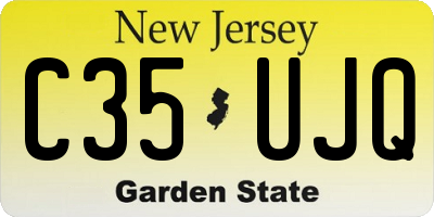 NJ license plate C35UJQ
