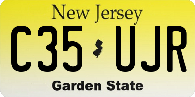 NJ license plate C35UJR