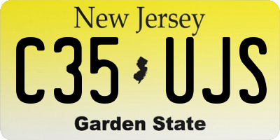 NJ license plate C35UJS