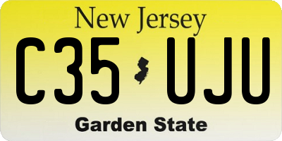 NJ license plate C35UJU