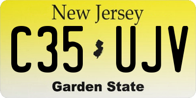 NJ license plate C35UJV