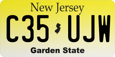 NJ license plate C35UJW