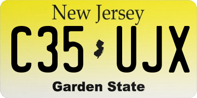 NJ license plate C35UJX