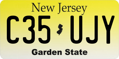 NJ license plate C35UJY