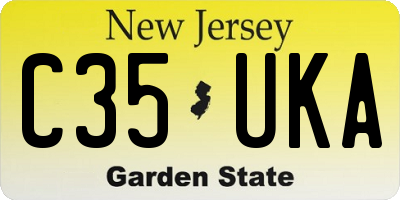 NJ license plate C35UKA