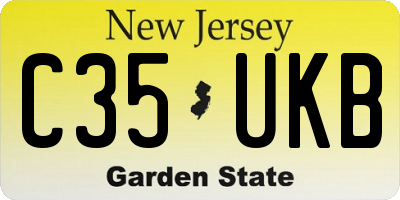 NJ license plate C35UKB