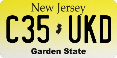 NJ license plate C35UKD