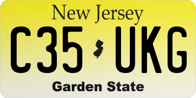 NJ license plate C35UKG