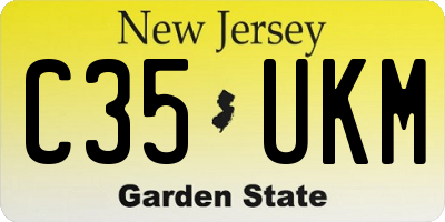 NJ license plate C35UKM