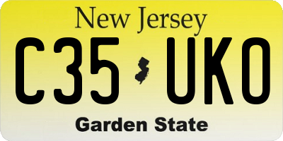 NJ license plate C35UKO