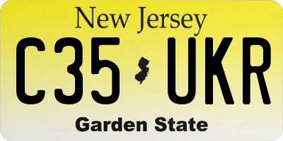 NJ license plate C35UKR