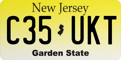 NJ license plate C35UKT