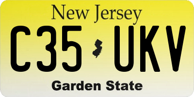 NJ license plate C35UKV