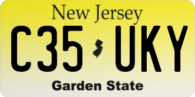 NJ license plate C35UKY