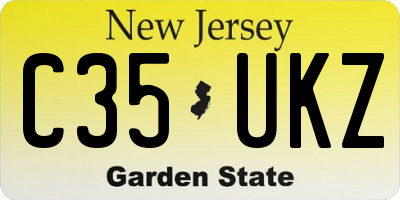 NJ license plate C35UKZ