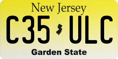 NJ license plate C35ULC