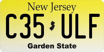 NJ license plate C35ULF
