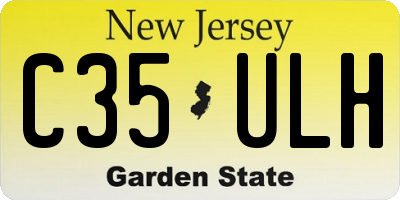 NJ license plate C35ULH