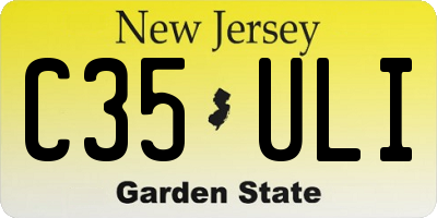 NJ license plate C35ULI