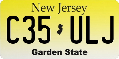 NJ license plate C35ULJ
