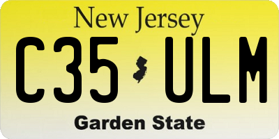 NJ license plate C35ULM