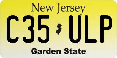 NJ license plate C35ULP