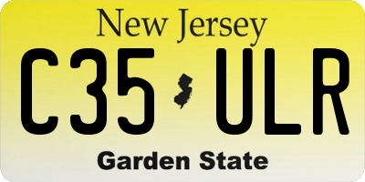 NJ license plate C35ULR