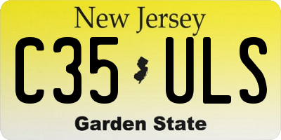 NJ license plate C35ULS