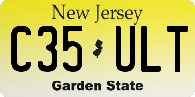 NJ license plate C35ULT