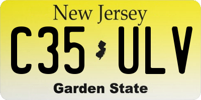 NJ license plate C35ULV