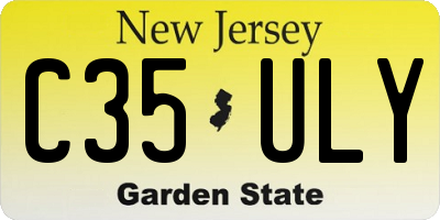 NJ license plate C35ULY