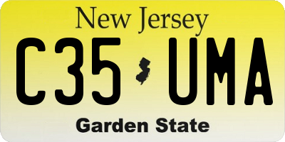 NJ license plate C35UMA