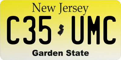 NJ license plate C35UMC
