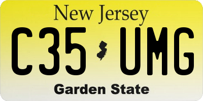 NJ license plate C35UMG