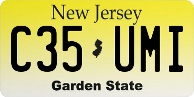 NJ license plate C35UMI