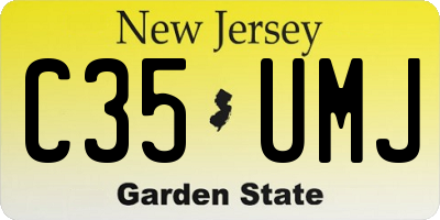 NJ license plate C35UMJ