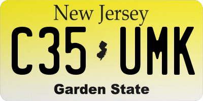 NJ license plate C35UMK