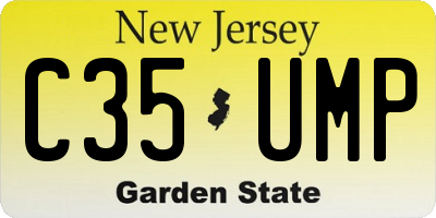 NJ license plate C35UMP
