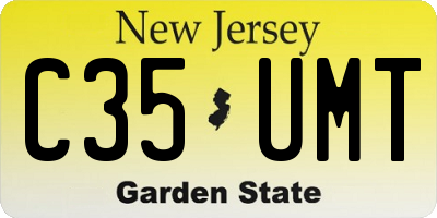 NJ license plate C35UMT