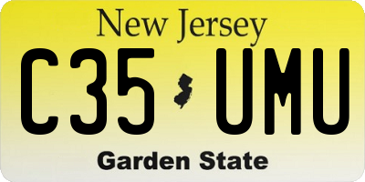 NJ license plate C35UMU