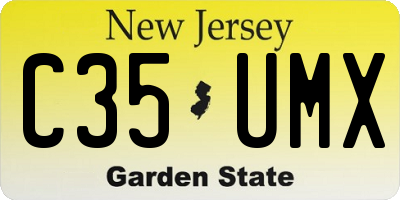 NJ license plate C35UMX