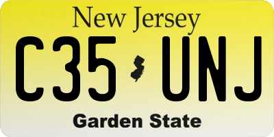 NJ license plate C35UNJ