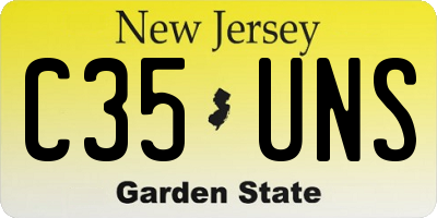 NJ license plate C35UNS
