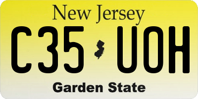 NJ license plate C35UOH