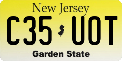 NJ license plate C35UOT