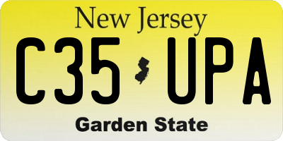 NJ license plate C35UPA