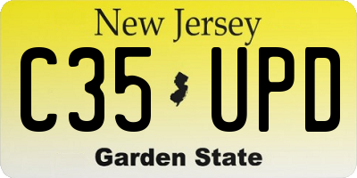 NJ license plate C35UPD